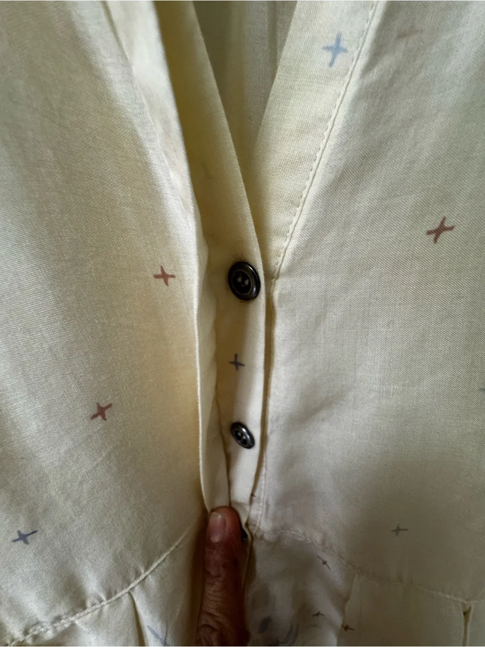 Free People Cream Paisley Print Blouse